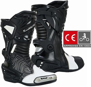 BOTAS DE MOTO DEPORTIVAS ASSEN RACE BLANCO NEGRO