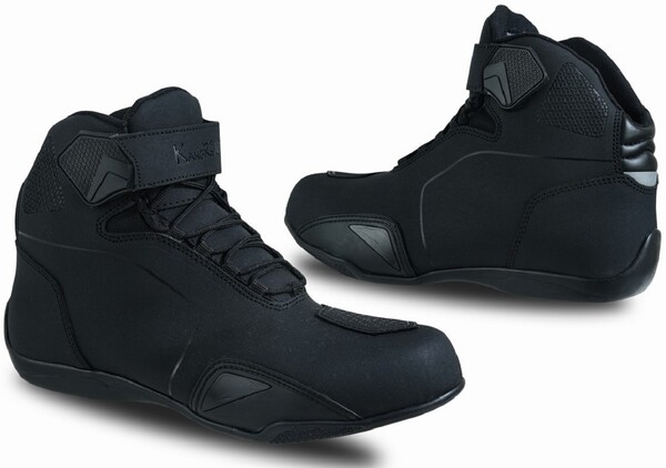 Botas Moto Impermeables para chica. Botas moto deportivas tallas pequeñas para hombre, mujer, niño o niña, Microfibra duradera y ligera. Cierre de cordones rápidos y correas de tobillo. Kangroute Alleycat. Venta en Full Gas Motor. Mejorada del Campo. Madrid