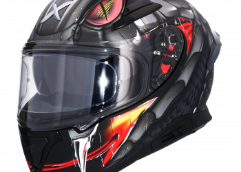 AXOR HELMETS Casco Integral APEX VENOMOUS DV Negro y Gris
