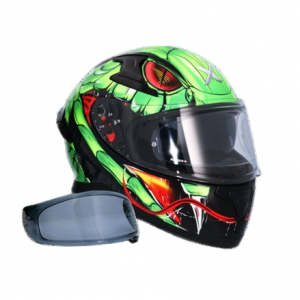 AXOR HELMETS Casco Integral APEX VENOMOUS DV Negro y Verde