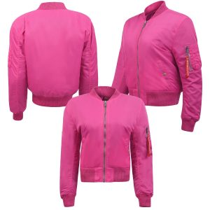 CAZADORA DE MOTO BOMBER BONETTI MUJER ROSA