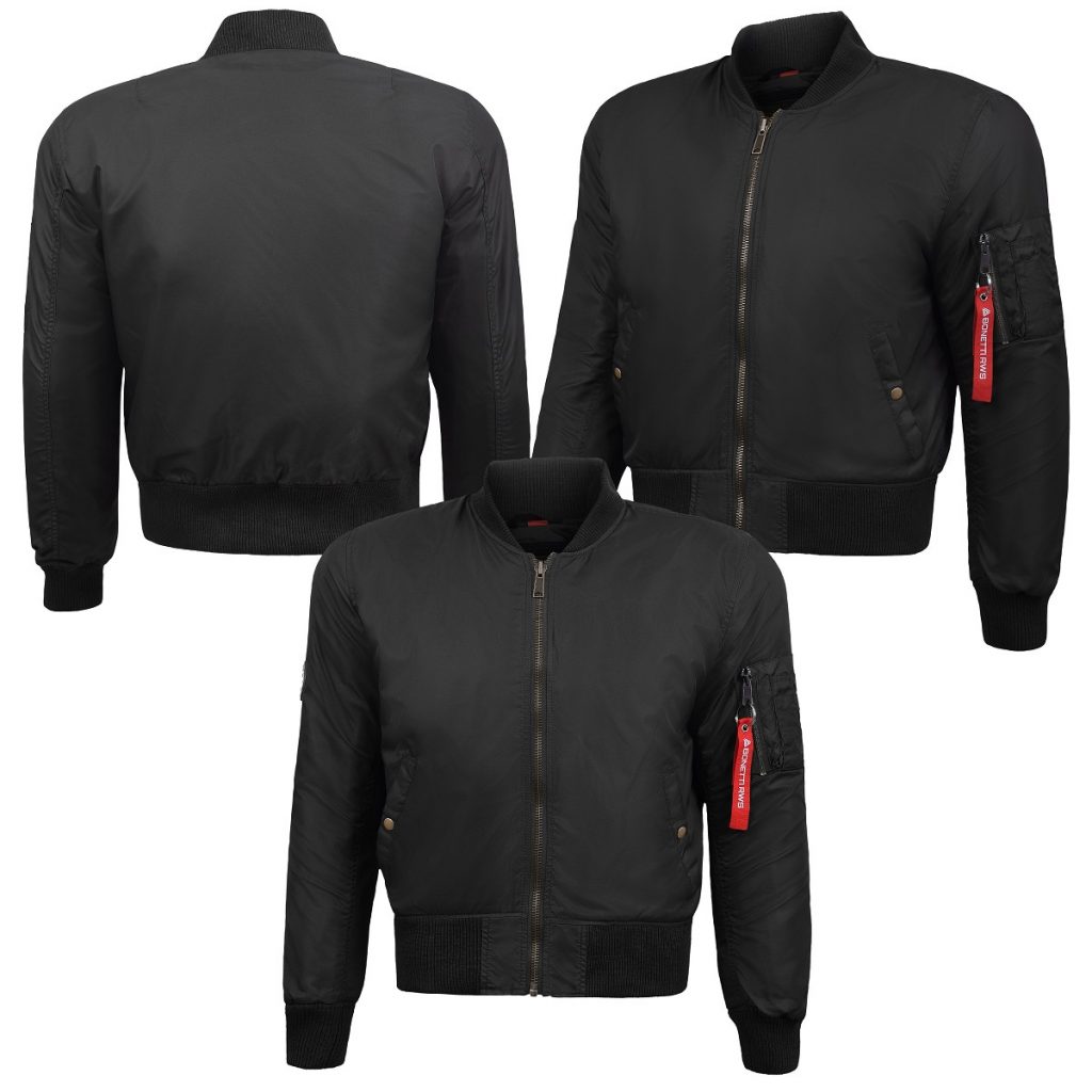 Chaqueta de moto con protecciones homologadas para hombre, mujer, chico, chica, niña o niño en color negro. Cazadora moto invierno Bonetti Bomber. Venta en Full Gas Motor. Mejorada del Campo. Madrid