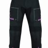 Pantalón moto mujer, chica, cuatro estaciones, invierno y verano, color negro, rosa fucsia. Impermeable, protecciones homologadas. Pantalón moto Kangroute Oceano en Full Gas Motor. Mejorada del Campo. Madrid
