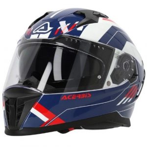 CASCO INTEGRAL ACERBIS X-WAY GRAPHIC AZUL BLANCO