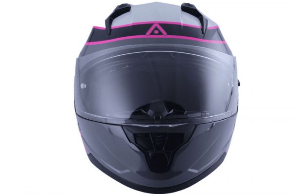 Casco moto integral para mujer, chica, niña, color gris, blanco, negro y rosa fucsia. Casco pequeño y resistente con homologación ECE 22.06 Cierre micrométrico y visera gafa solar. Oferta en Full Gas Motor. Mejorada del Campo. Madrid