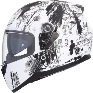 Casco Integral Shiro Trueno SH-667 Funky Blanco Mate