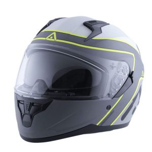CASCO INTEGRAL ADN STELVIO WARMUP GRIS AMARILLO