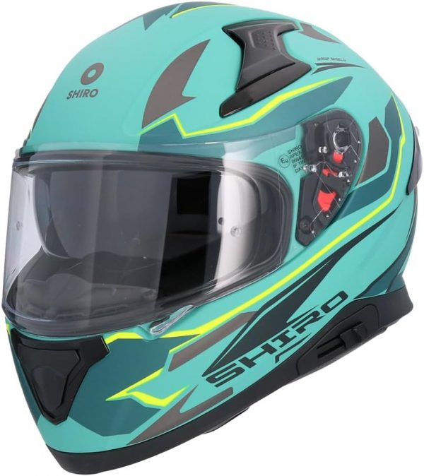 Casco Integral Shiro Katana Sharp Verde Mate Homologado 22.06 talla M y L. Full Gas Motor. Mejorada del Campo. Madrid. Descuento 5€ por recogida en tienda. Pantalla ahumada de regalo