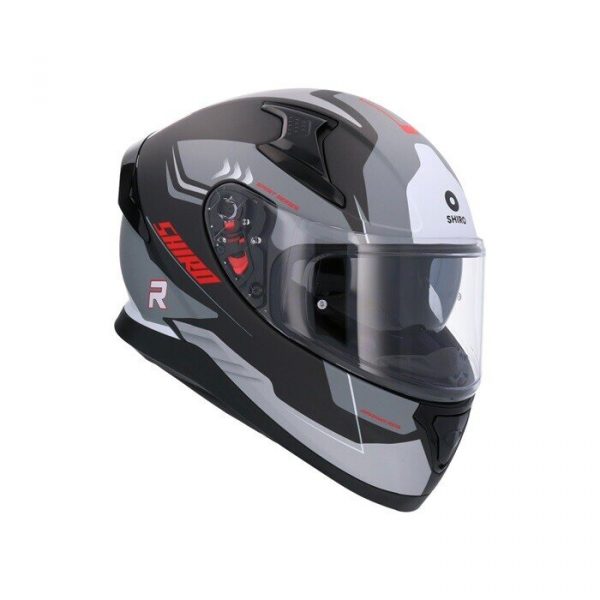 Casco de moto integral Shiro Katana Orbe color Gris Mate con REGALO VISOR NEGRO adicional Calota de resina tipo ABS. Sistema de cierre micrométrico.100% desmontable y lavable. Visor solar interior. HOMOLOGACIÓN ECE 22.06 - Full Gas Motor. Mejorada del Campo. Madrid