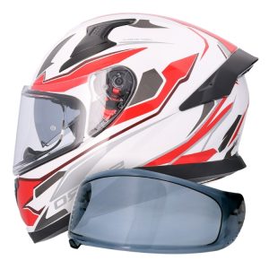 CASCO INTEGRAL SHIRO KATANA SHARP BLANCO ROJO