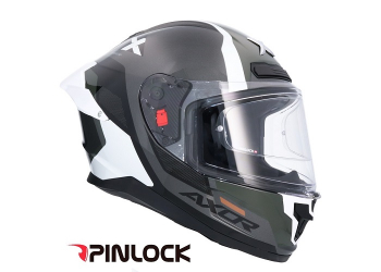 CASCO INTEGRAL AXOR SABER SPARK BLANCO PERLA GRIS
