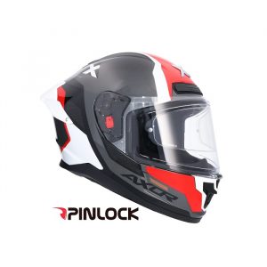 CASCO INTEGRAL AXOR SABER SPARK NEGRO ROJO