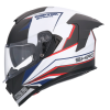 Casco integral hombre y mujer Shiro Raptor Ultimate negro y blanco acabado mate. Casco Full Face con gafa solar interior y homologación 22.06 en Full Gas Motor. Mejorada del Campo. Madrid