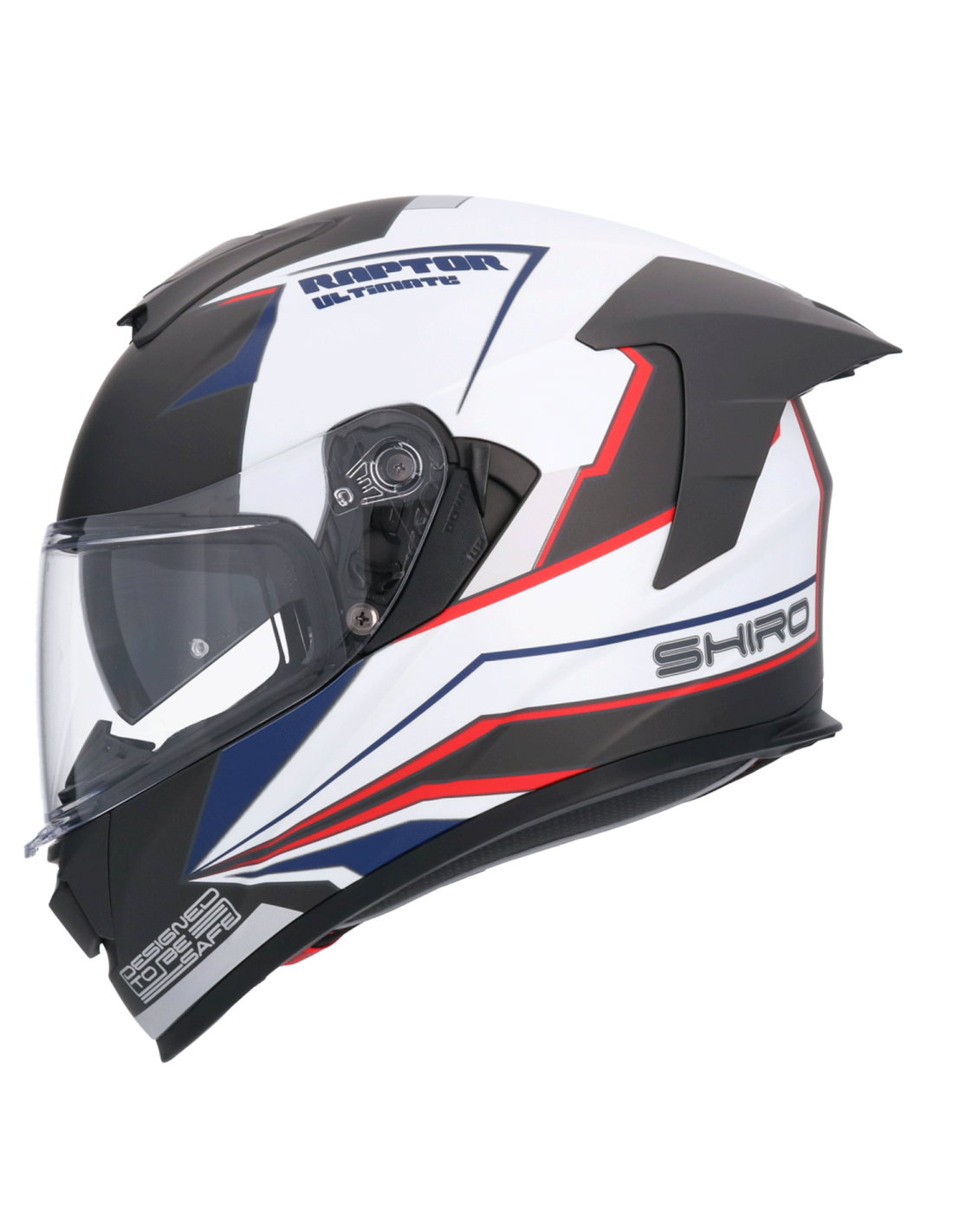 Casco integral hombre y mujer Shiro Raptor Ultimate negro y blanco acabado mate. Casco Full Face con gafa solar interior y homologación 22.06 en Full Gas Motor. Mejorada del Campo. Madrid