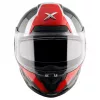 Casco moto integral Axor Saber Spark original para hombre y mujer con pinlock, color gris, rojo y blanco perla, alerón trasero. Envío gratis en España. Casco Axor al mejor precio en Full Gas Motor. Mejorada del Campo. Madrid