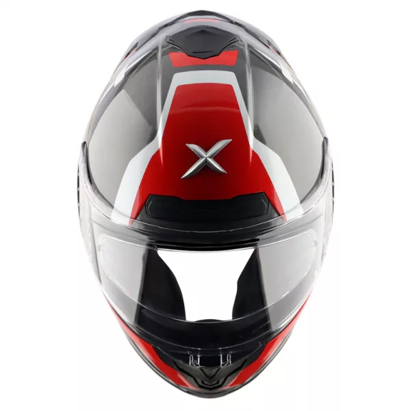 Casco moto integral Axor Saber Spark original para hombre y mujer con pinlock, color gris, rojo y blanco perla, alerón trasero. Envío gratis en España. Casco Axor al mejor precio en Full Gas Motor. Mejorada del Campo. Madrid
