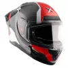 Casco moto integral Axor Saber Spark original para hombre y mujer con pinlock, color gris, rojo y blanco perla, alerón trasero. Envío gratis en España. Casco Axor al mejor precio en Full Gas Motor. Mejorada del Campo. Madrid