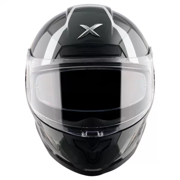 Casco moto integral Axor Saber Spark original para hombre y mujer con pinlock, color gris y blanco perla, alerón trasero. Envío gratis en España. Casco Axor al mejor precio en Full Gas Motor. Mejorada del Campo. Madrid