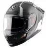 Casco moto integral Axor Saber Spark original para hombre y mujer con pinlock, color gris y blanco perla, alerón trasero. Envío gratis en España. Casco Axor al mejor precio en Full Gas Motor. Mejorada del Campo. Madrid