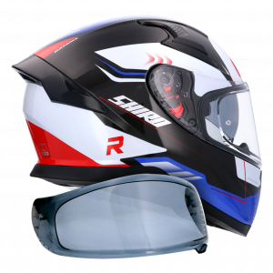 CASCO INTEGRAL SHIRO KATANA ORBE ROJO AZUL