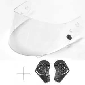 VISOR SH_890 HUNTER PINS 30 TRANSPARENTE - 1 Unidad, Pantalla + Kit Mecanismo
