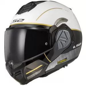 CASCO MODULAR 180 GRADOS LS2 FF906 ADVANT IRON MATT WHITE BLACK JEANS