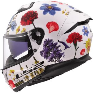 CASCO INTEGRAL LS2 FF808 STREAM II FLOWERS WHITE
