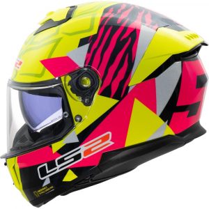 CASCO INTEGRAL LS2 FF808 STREAM II TIGER H-V YELLOW PINK