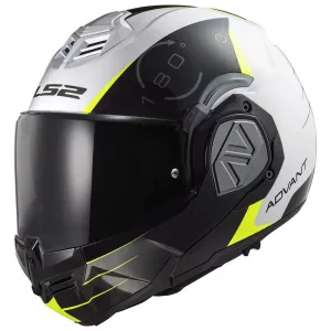 CASCO MODULAR 180 GRADOS LS2 FF906 ADVANT CODEX WHITE BLACK