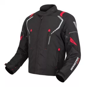 CHAQUETA DE MOTO CORTA EN CORDURA INVICTUS ARES RED