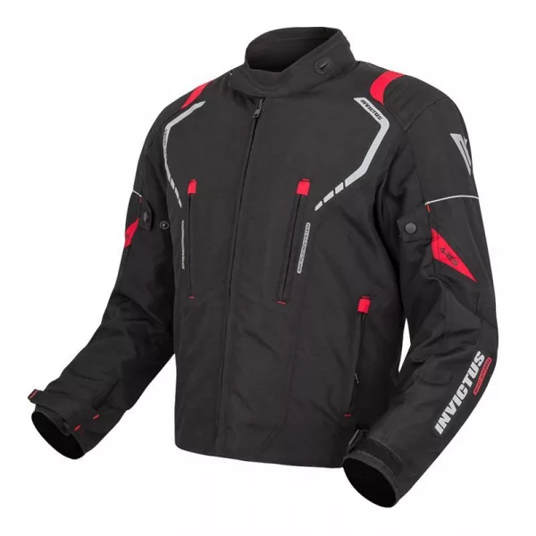 CHAQUETA DE MOTO CORTA EN CORDURA INVICTUS ARES RED