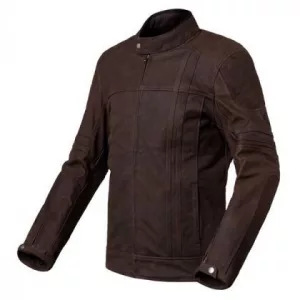 CHAQUETA DE MOTO DE CUERO MARRÓN INVICTUS CRONOS