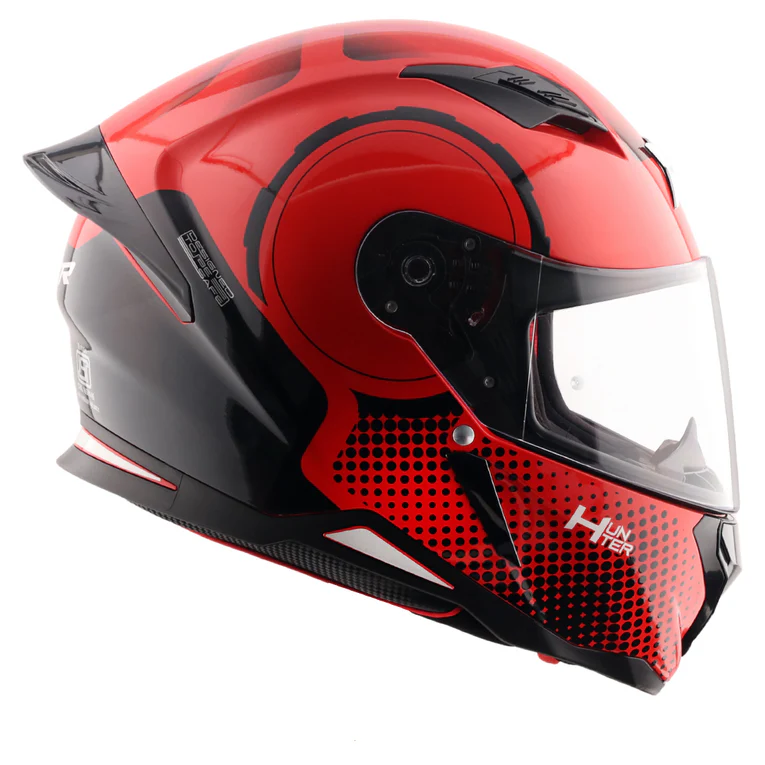 Casco moto integral barato color rojo negro brillo nuevo a estrenar con alerón trasero. Oferta venta en Full Gas Motor. Mejorada del Campo. Madrid. Estamos en el Corredor del Henares, cerca de Coslada, Arganda del Rey, Velilla de San Antonio, Rivas Vaciamadrid, San Fernando de Henares, Torrejón, Alcalá...