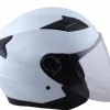 Casco moto jet barato con pantalla y gafa solar, homologado ECE 22.06 para hombre y mujer color blanco brillo. Full Gas Motor. Mejorada del Campo. Madrid