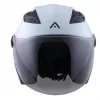 Casco moto jet barato con pantalla y gafa solar, homologado ECE 22.06 para hombre y mujer color blanco brillo. Full Gas Motor. Mejorada del Campo. Madrid