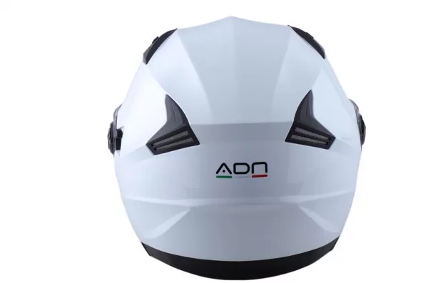 Casco moto jet barato con pantalla y gafa solar, homologado ECE 22.06 para hombre y mujer color blanco brillo. Full Gas Motor. Mejorada del Campo. Madrid