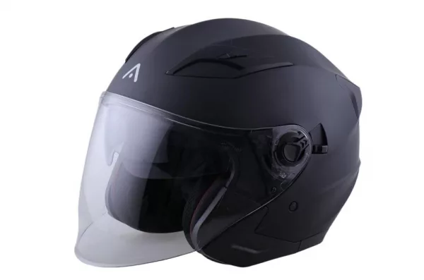Casco moto Jet con gafa solar barato para scooter, ciclomotor, patinete, ciudad, urbano. Colir negro mate para hombre o mujer. Full Gas Motor Mejorada del Campo Madrid. Venta online consultar antes de venir a la tienda