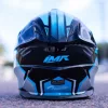 CASCO IMR MX WOLF. Casco de motocross para niño y niña homologado, seguro y barato. Tallas YS, YM, YL para 49 cm, 50, cm, 51, cm, 52, cm 53 cm, 54 cm. Casco off-road infantil color azul y negro. Homologación ECE/ONU 22.05.P (EU)