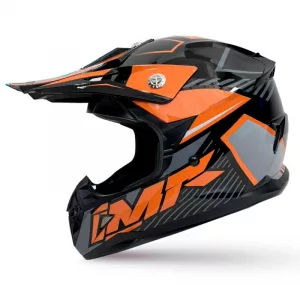 CASCO IMR MX WOLF. Casco de motocross para niño y niña homologado, seguro y barato. Casco off-road infantil color naranja y negro. Homologación ECE/ONU 22.05.P (EU)