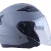 Casco moto jet barato con pantalla y gafa solar, homologado ECE 22.06 para hombre y mujer color gris mate. Full Gas Motor. Mejorada del Campo. Madrid