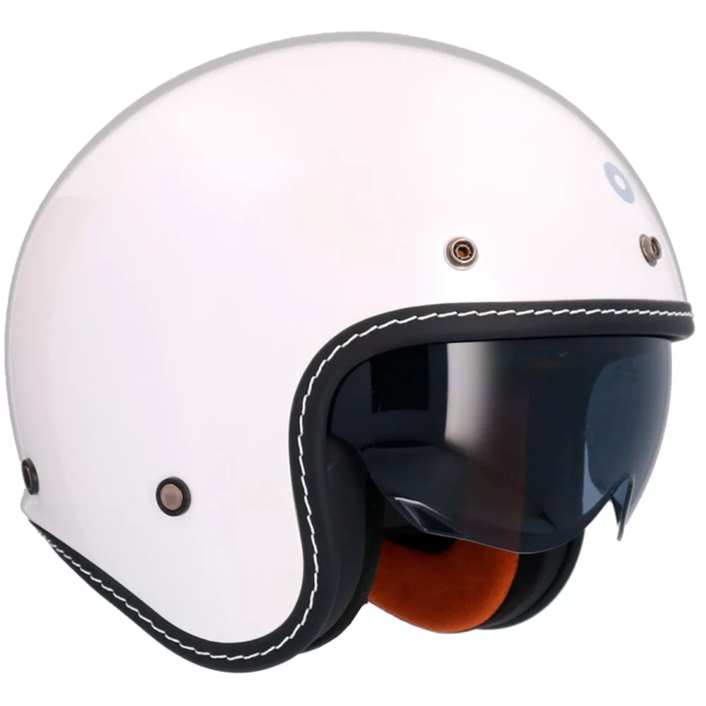 Casco jet Axor (Shiro) Dallas. Estilo retro sin pantalla y con gafa solar. Homologación ECE 22.06 para hombre y mujer. Oferta en Full Gas Motor. Mejorada del Campo. Madrid