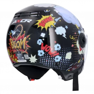CASCO JET AXOR KIOTO BOOM NEGRO KID