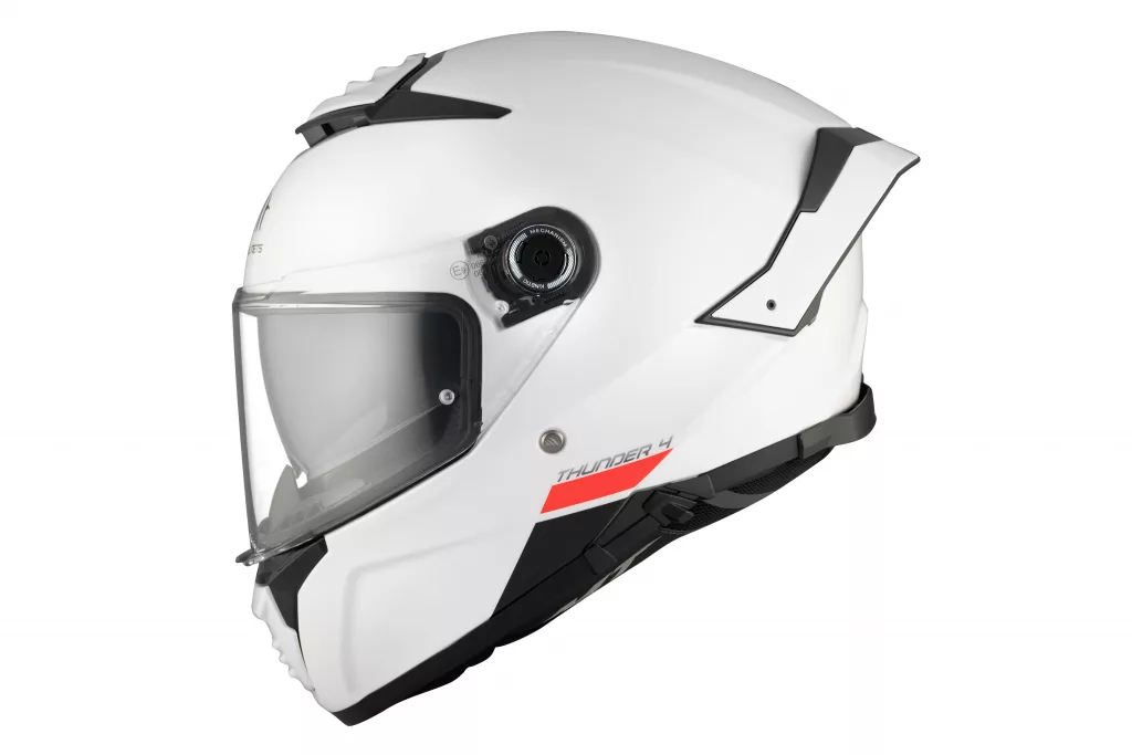 CASCO INTEGRAL THUNDER 4 SV SOLID A0 PERLA BRILLO BLANCO