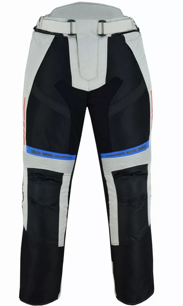 Pantalón de moto de verano Kangroute Hefesto azul rojo gris