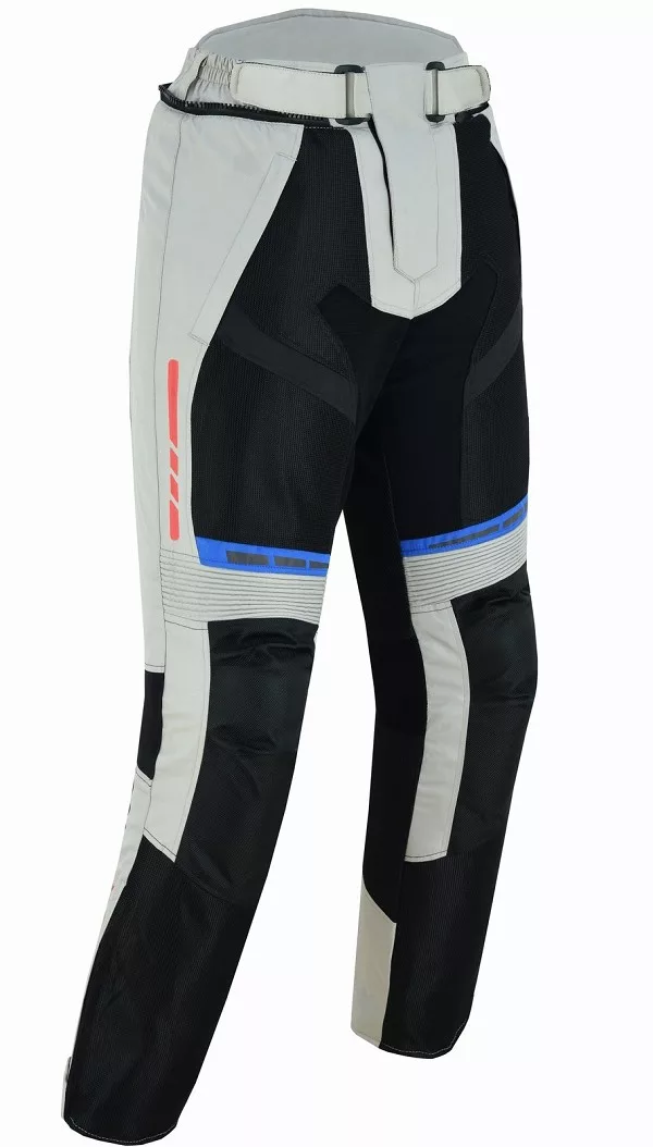 Pantalón de moto de verano Kangroute Hefesto azul rojo gris